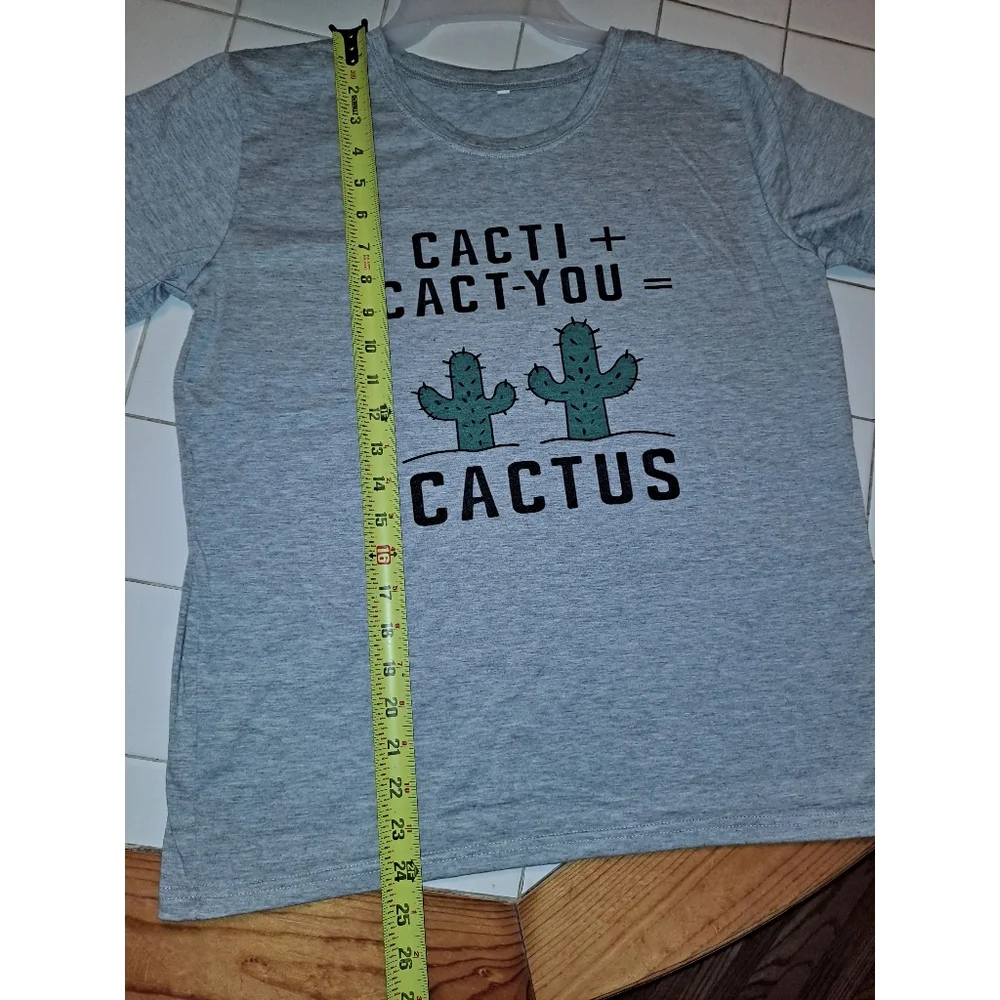 Cactus short sleeve shirt funny cacti relationship math top math plants party